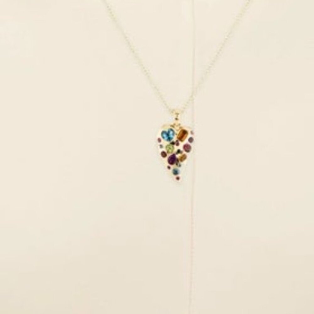IPPOLITA 18K 750 YELLOW GOLD MULTISTONE VALENTINA PENDANT NECKLACE - Picture 8 of 8